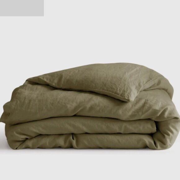 Quince Other - NWOT QUINCE 100% European Flax Linen Duvet Cover Only Full/Queen Aloe 5⭐Reviews